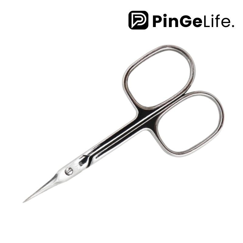 【PinGeLife.】不銹鋼高級鍛造彎型修剪 隨身指甲剪刀 美甲指甲剪 不鏽鋼指甲刀 剪甘皮死皮硬皮 美容剪刀 小剪刀