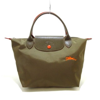 二手 LONGCHAMP 手提包 橙色 卡其色 Brandear