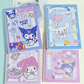 Kawaii Kuromi線圈筆記本A5筆記本練習本女生可愛文具Cinnamoroll學習文具記事本日記本