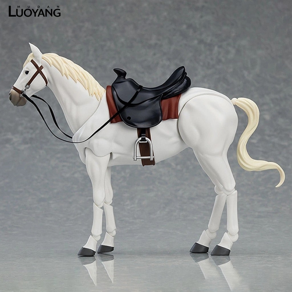 洛陽牡丹 素體場景馬手辦擺件配件戰馬人偶手辦模型坐騎可動棕白馬1/12兵人
