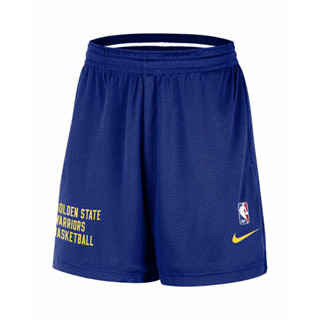 Nike 短褲 NBA 男款 藍 球褲 藍 金洲勇士 籃球 寬鬆 透氣 網眼 [ACS] FB3728-495