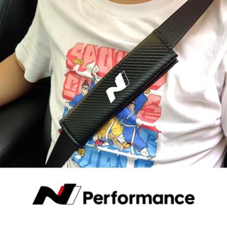 HYUNDAI 2 件裝碳纖維汽車安全帶蓋墊適用於現代 N Line Performance Elantra Sonat