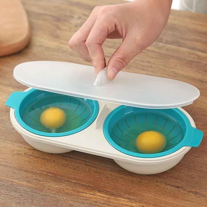 【Seller推薦】水煮荷包蛋模具微波爐溫泉煮蛋器快速蒸溏心蛋模具清水臥雞蛋神器#4.30fx