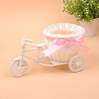 藤條編織籃 自行車三輪車收納籃 裝飾插花籃子 工藝品擺件籃