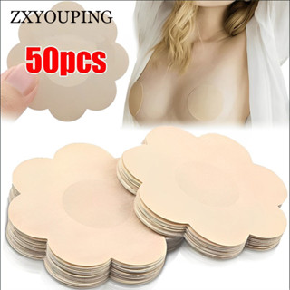 ZXYOUPING 20/50片 一次性 乳貼 圓形梅花形狀 胸貼 透氣 無痕 防凸點 隱形 男女通用 超薄 乳頭胸貼
