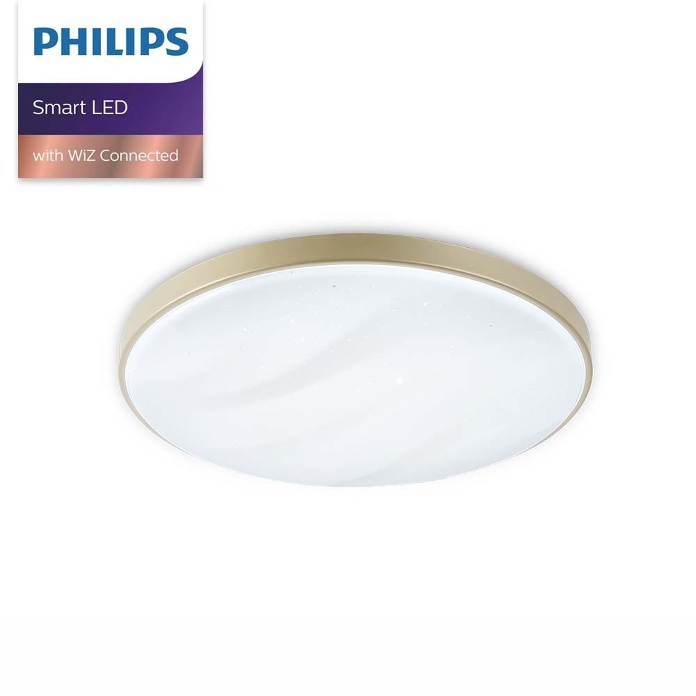 Philips 飛利浦 WiZ 美妍智慧LED吸頂燈 金色 (PW010)