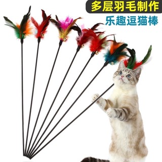 🔥新店開幕·超低價· 現貨 🔥逗貓棒/鋼絲逗貓棒/貓玩具/寵物玩具/自嗨逗貓棒/麻繩桿木質手柄/互動老鼠小鳥/新款寵物貓