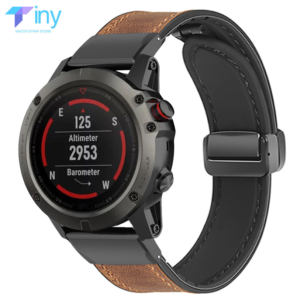 22 20 毫米皮革錶帶適用於 Garmin Forerunner 265 965 255 255M 245 645 1
