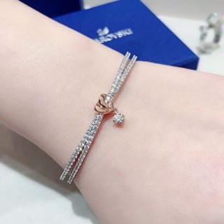 【現貨+包裝盒】Swarovski施華洛世奇 LIFELONG HRT 扭結愛心 璀璨悅目 女手鐲 滿鑽心形繩結浪漫手環