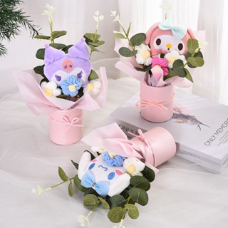 Kuromi My Melody Cinnamoroll Hello Kitty 動漫娃娃玩具卡通毛絨花束女人情人節女孩