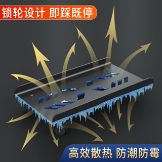 [上新][可折疊設計]電腦主機託架支架可移動機箱底座帶滑輪置物架家用臺式辦公室託盤