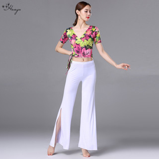 華宇舞蹈夏季新款現代古典舞練習服莫代爾寬褲緊身女成人