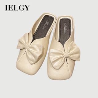 IELGY 新款韓版法式包頭半拖鞋蝴蝶結夏季懶人休閒平底穆勒鞋女