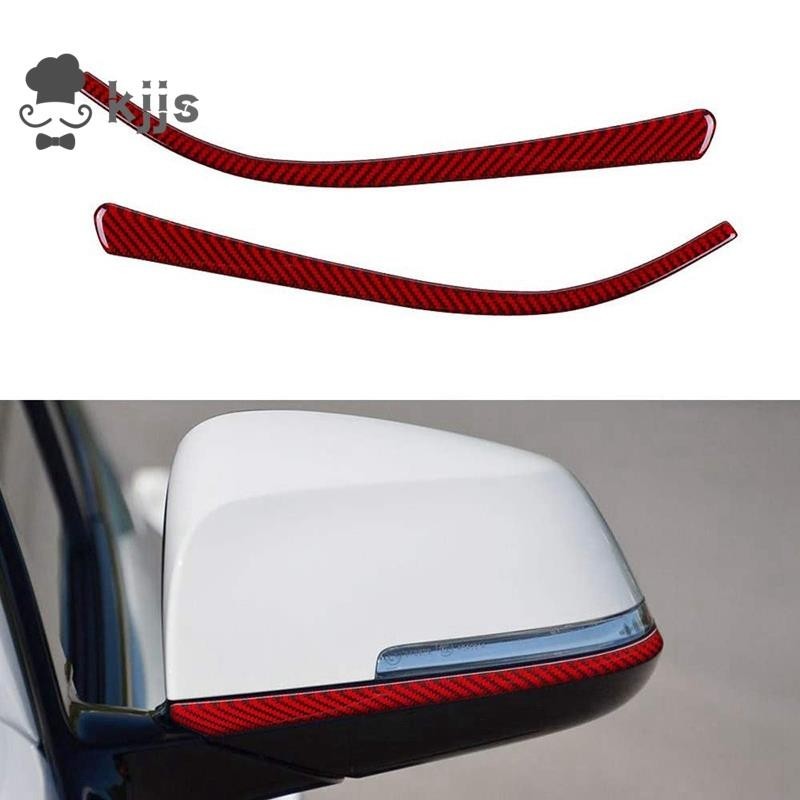 適用於 -BMW 3 4 系列 GT F30 F32 F34 2013-2019 的碳纖維後視鏡後視鏡蓋飾板(2 件紅色