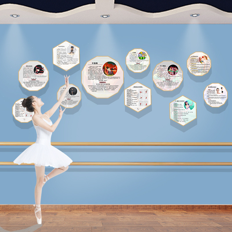 舞蹈房教室牆面佈置裝飾掛畫藝術中心中國舞拉丁街舞裝飾畫海報圖