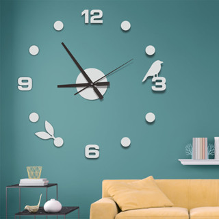 DIY創意牆貼掛鐘客廳創意亞克力靜音立體簡約裝飾掛鐘
