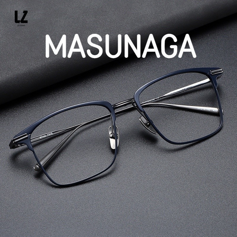 【LZ鈦眼鏡】純鈦眼鏡架 大框眼鏡 masunaga增永衕款FLATIRON+ 可配度數 全框眼鏡 方形眼鏡