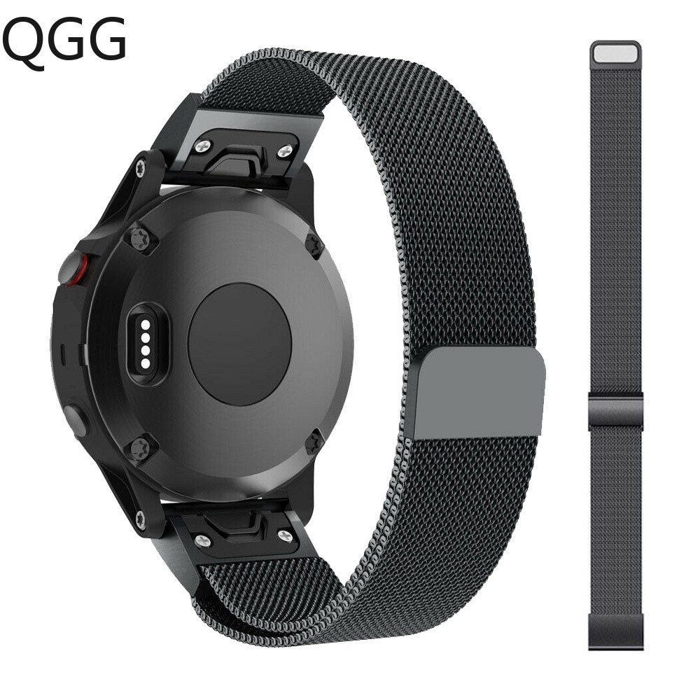 Garmin Fenix 7 7X 6 6X Pro 5 5X Plus 錶帶 26mm 22mm 不鏽鋼 磁吸 錶鏈