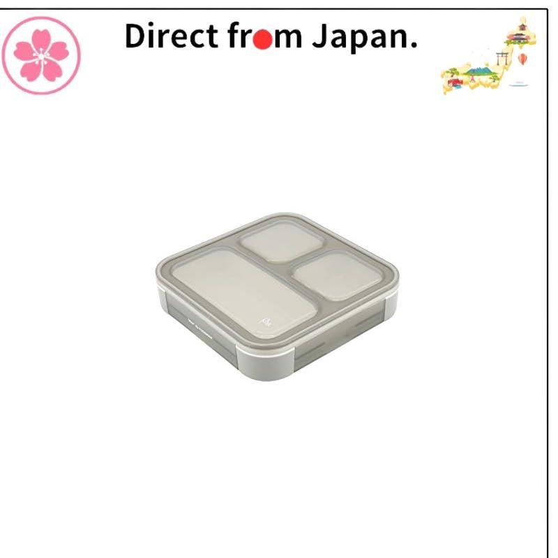 CB JAPAN Foodman 便当盒 直立式便当盒 薄型便当盒 Mee 500 毫升 灰色 防漏 W 密封 4 点锁