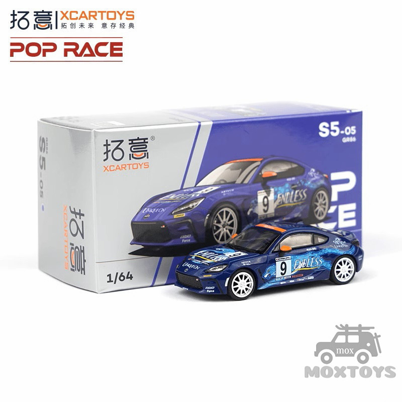 Xcartoys x POP RACE 1:64 GR86 ENDLESS 藍色壓鑄模型車