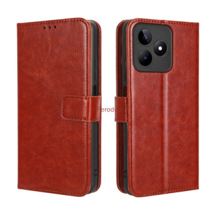 Realme Note 50 C51 C53 C55 C67 4G 手機殼 PU 皮革支架 RMX3834 RMX383