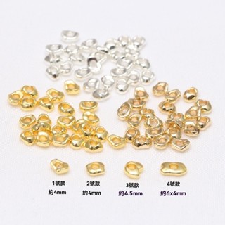 宏雲Hongyun-tc- (100pcs)14K包金保色異形不規則碎銀幾兩隔珠散珠diy手工串珠手鏈項鍊配珠