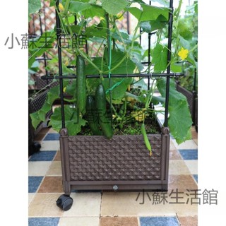 免運含稅😊塑膠種植箱 蔬菜箱 綠屋頂 蔬菜盆西紅柿黃瓜種菜槽 陽臺小菜園番茄種菜盆 種菜箱 種植箱 陽臺種菜 菜盆