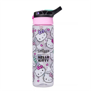 [限時下殺]Smiggle兒童水杯hellokitty貓咪塑膠大容量學生噴霧杯運動吸管杯