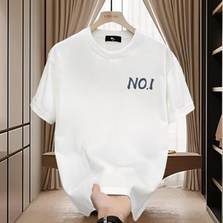 【HOT 本舖】男裝 夏季潮牌寬鬆短袖T恤男士圓領百搭青少年休閒時尚個性半袖上衣服