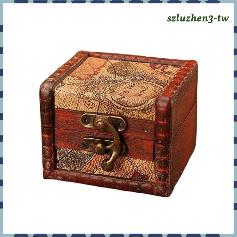 [SzluzhenfbTW] Vintage en Box Organizer 可鎖盒首飾飾品盒耳釘耳釘項鍊裝飾