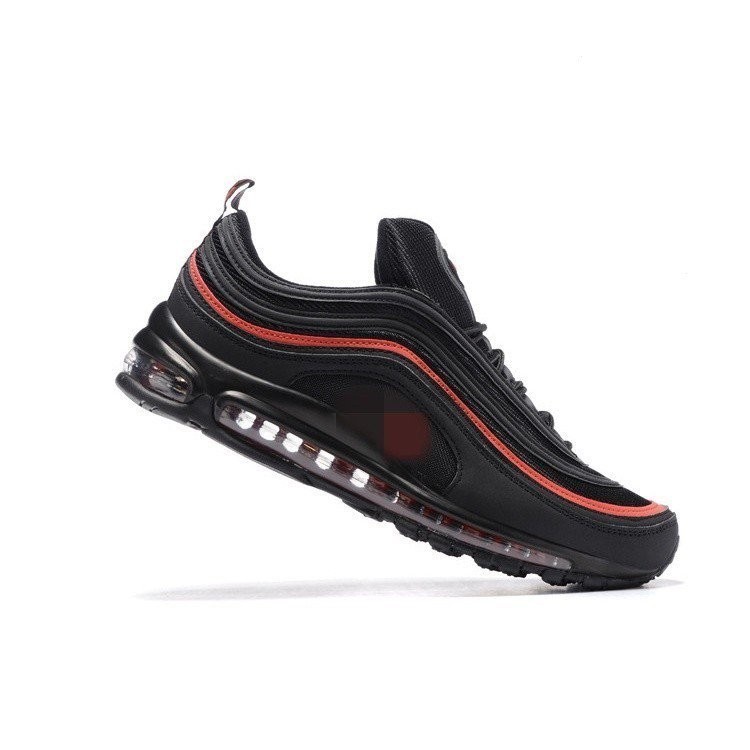 Zjpr air Max 97黑紅氣墊鞋男女通用鞋慢跑鞋休閒運動鞋