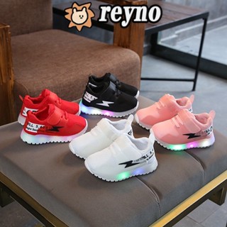 Reyno 2024 兒童發光鞋兒童 LED 運動鞋帶燈女孩 Chaussure Enfant 休閒男嬰透氣運動鞋網球