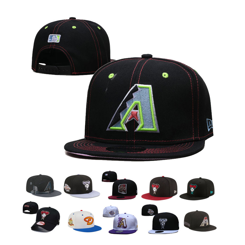 亞利桑那響尾蛇 Diamondbacks MLB球隊 嘻哈帽 防晒帽 棒球帽 男女通用 滑板帽 運動帽