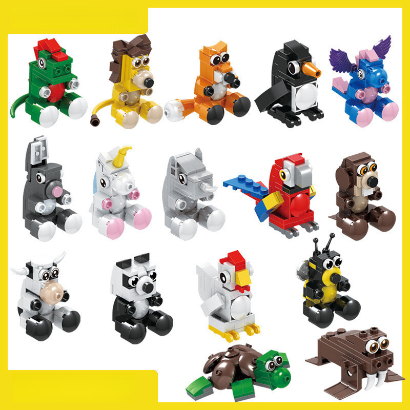 🔥優惠批發🔥動物小顆粒兼容樂高積木拼裝模型玩具孩子益智力裝飾品擺件擺設互動玩具