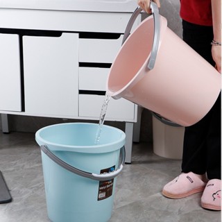北歐家用手提塑膠水桶學生宿舍蓄水桶兒童洗衣桶戶外蓄水釣魚桶