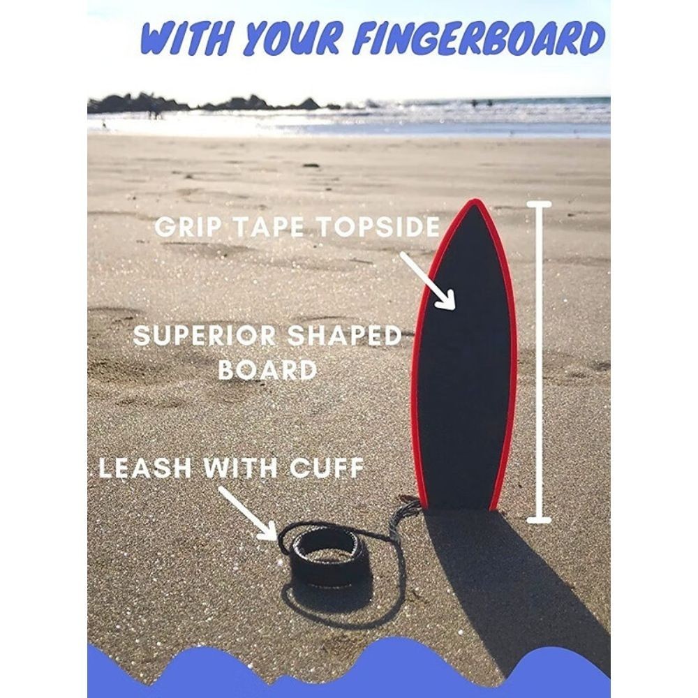 【新品】迷你手指衝浪板空氣指尖滑板水空兩用成人網紅創意指間拇指玩具好