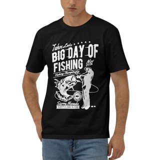 Big Day Of Fishing 流行頂級品質男士 T 恤