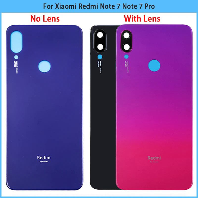 XIAOMI 全新適用於小米 Redmi Note 7 Note7 電池後蓋後門玻璃面板適用於 Redmi Note 7