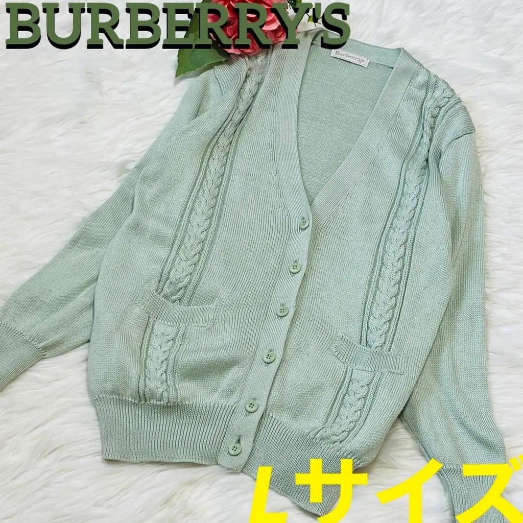 Burberry 博柏利 開襟衫 綠色 日本直送 二手