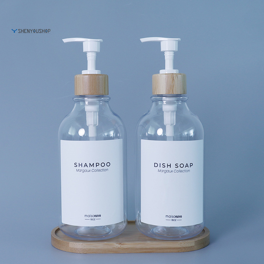 SHENYOU PET洗面乳透明瓶 500ml沐浴乳空瓶 洗髮水按壓圓肩塑膠瓶分裝瓶