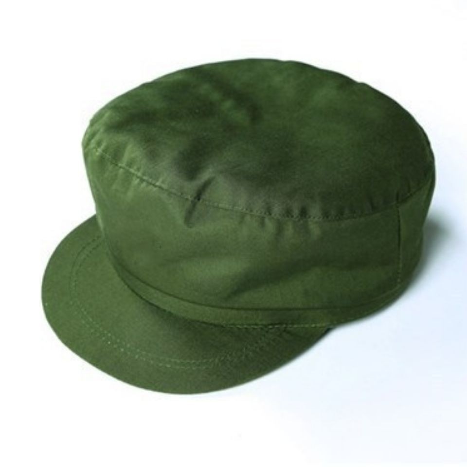軍綠色平頂帽子綠帽子紅衛兵表演帽子紅五角星懷舊老式解放帽老款