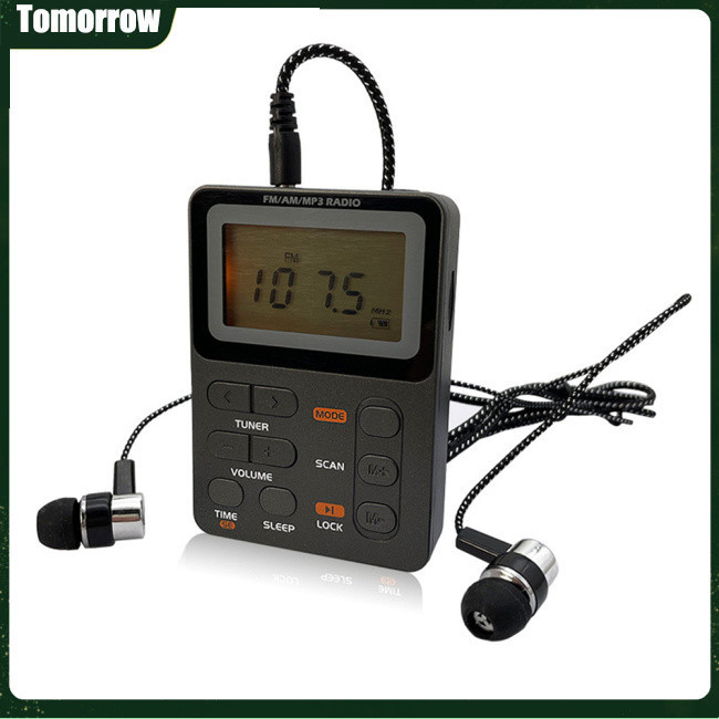 Tol SH-01 收音機可充電優秀接收袖珍收音機 AM FM MP3 播放器鬧鐘時間顯示老年人
