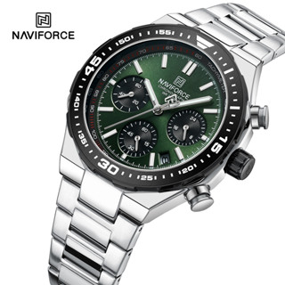Naviforce 新款男士手錶運動頂級品牌豪華軍用計時防水手錶不銹鋼石英男時鐘
