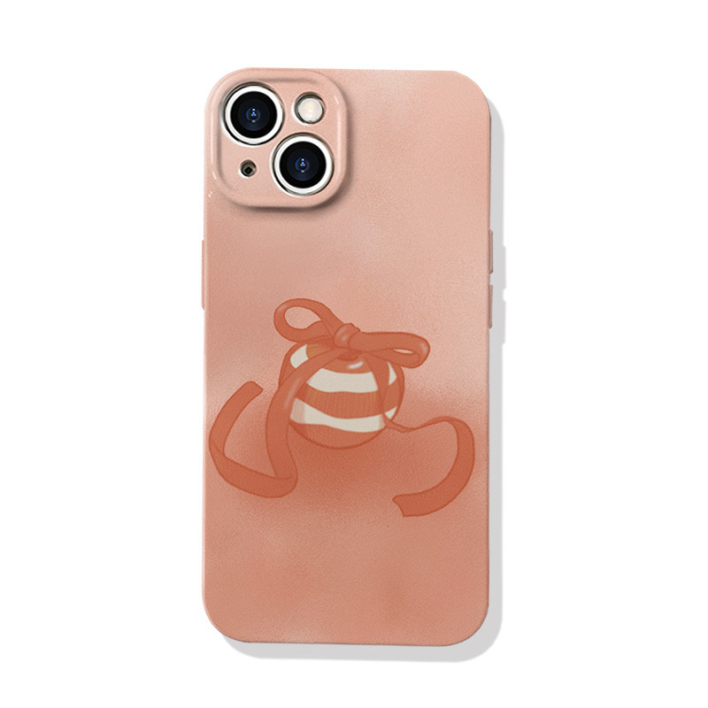 粉色藝術紅蘋果適用蘋果15pro手機殼14promax油畫xs簡約11小眾12mini硬殼13pro高級感iPhone1