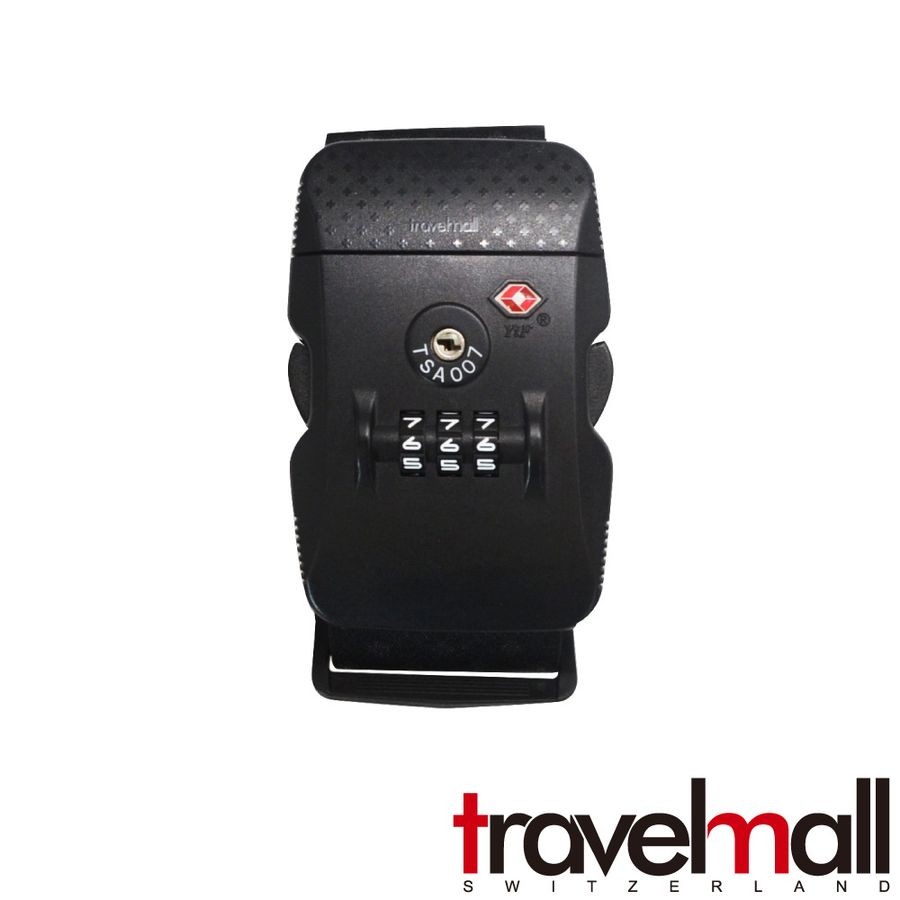 travelmall TSA行李箱保護織帶鎖/ 黑 eslite誠品