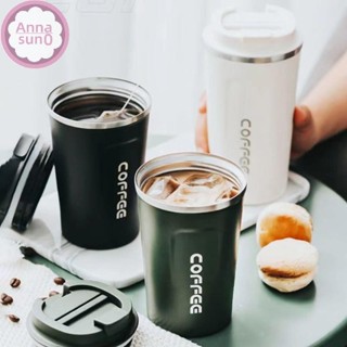 Annasun 510ML 旅行咖啡杯不銹鋼保溫杯防漏茶咖啡杯車載保溫瓶便攜保溫瓶 HG
