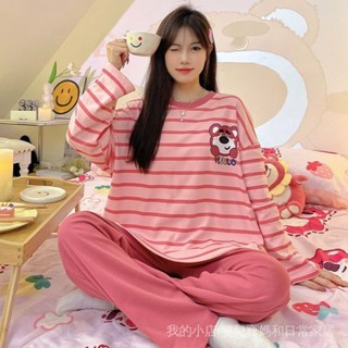 EI 無胸墊家居服 長袖睡衣 冬天睡衣 家居服 韓國家居服 韓國家居服 大尺碼睡衣 居家服 睡褲 長袖睡衣 休閒服 睡衣