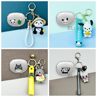 適用於 Shokz OpenDot透明卡通耳機保護套TPU高畫質防摔防水耳機收納包充電倉外盒保護殼龍貓鑰匙扣吊墜