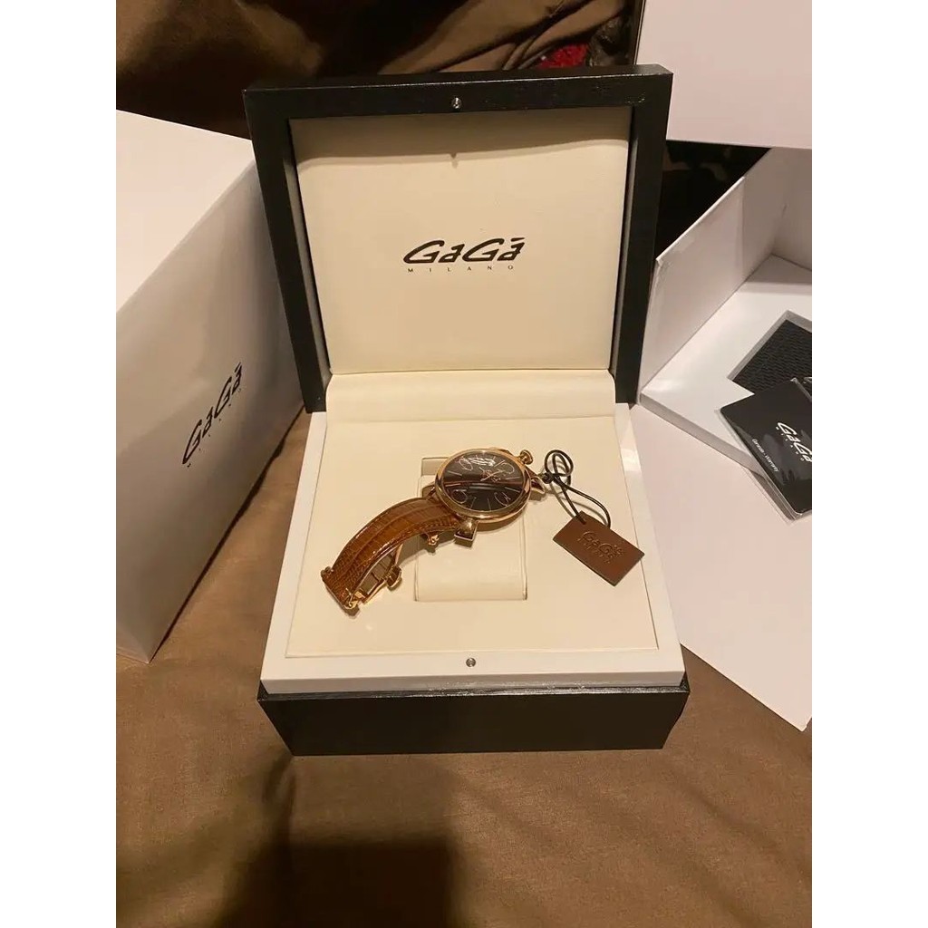 GaGa Milano 手錶 皮革 棕色 mercari 日本直送 二手