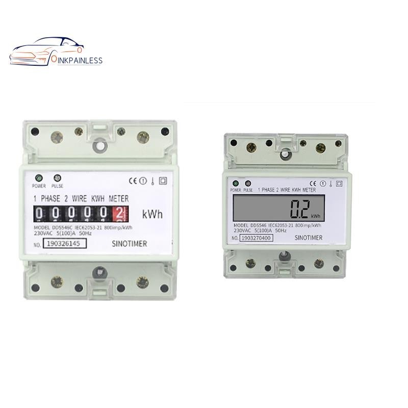 電動單相兩線交流 220V 100A 電能表 KWh 計數器耗電模擬電功率計